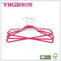 2015 Set of 10 plastic hangers for shirt pants dress flocking